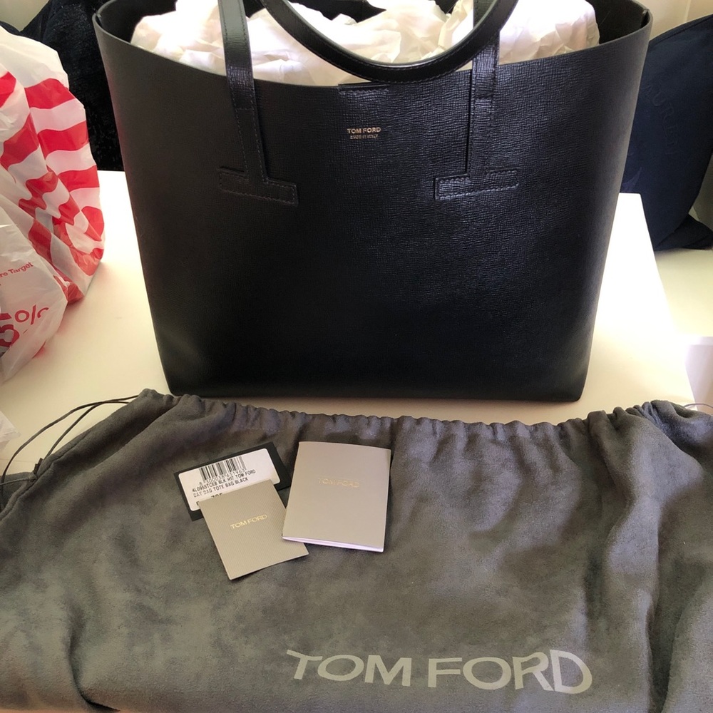 Brand New Tom Ford Black Leather Tote